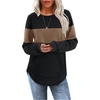 image:imageWIHOLL Womens Waffle Knit Tunic Tops Fall Long Sleeve Shirts Curved Hem  CrewneckLoose FitFashion ClothingTravel Vacation OutfitsLightweightBusiness CasualComfySoftCuteZbblackbrown