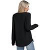 image:imageWIHOLL Womens Waffle Knit Tunic Tops Fall Long Sleeve Shirts Curved Hem  CrewneckLoose FitFashion ClothingTravel Vacation OutfitsLightweightBusiness CasualComfySoftCuteBlack