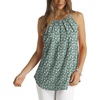 image:imageWlHOLL Womens Pleated Tank Tops Spaghetti Strap Camisole Halter Tops Curved Hem Fashion 2026Kgreen Floral