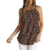 image:imageWlHOLL Womens Pleated Tank Tops Spaghetti Strap Camisole Halter Tops Curved Hem Fashion 2026Kleopard Print