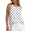 image:imageWlHOLL Womens Pleated Tank Tops Spaghetti Strap Camisole Halter Tops Curved Hem Fashion 2026Kpolka Dots