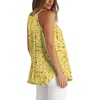 image:imageWlHOLL Womens Pleated Tank Tops Spaghetti Strap Camisole Halter Tops Curved Hem Fashion 2026Kyellow Floral
