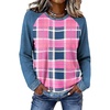 Plaid Pink Imitation Denim