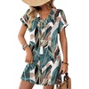 image:imageWIHOLL Summer Dresses for Women Casual Tshirt Dress Midi Dresses Fashion Beach Vacation ClothesFloral Palm Leaf