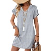Grey Blue Stripe