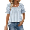 White Blue Stripes