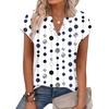 image:imageWIHOLL Womens Summer Tops V Neck T Shirts Cap Sleeve Business Casual Outfits Loose Fit Beach Vacation Clothes Basic TeesPolka Dots