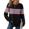 image:imageWIHOLL Womens Waffle Knit Tunic Tops Fall Long Sleeve Shirts Curved Hem  CrewneckLoose FitFashion ClothingTravel Vacation OutfitsLightweightBusiness CasualComfySoftCuteZbblacklotus Purple