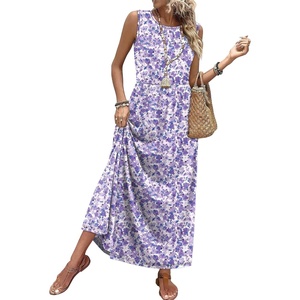 image:imageWIHOLL Summer Dresses for Women 2026 Maxi Dresses Long Flowy A Line Sleeveless Sundresses with PocketsFloral Purple
